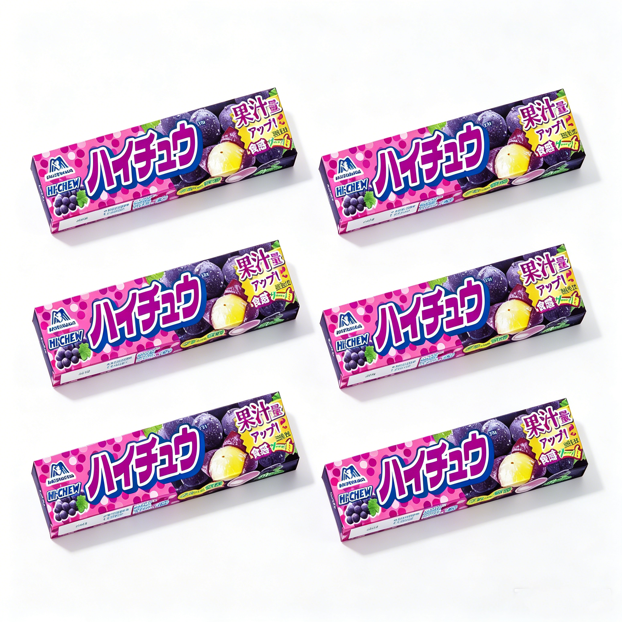 Morinaga Hi-Chew Grape Filled Soft Candy - 12 Pieces*6 packs