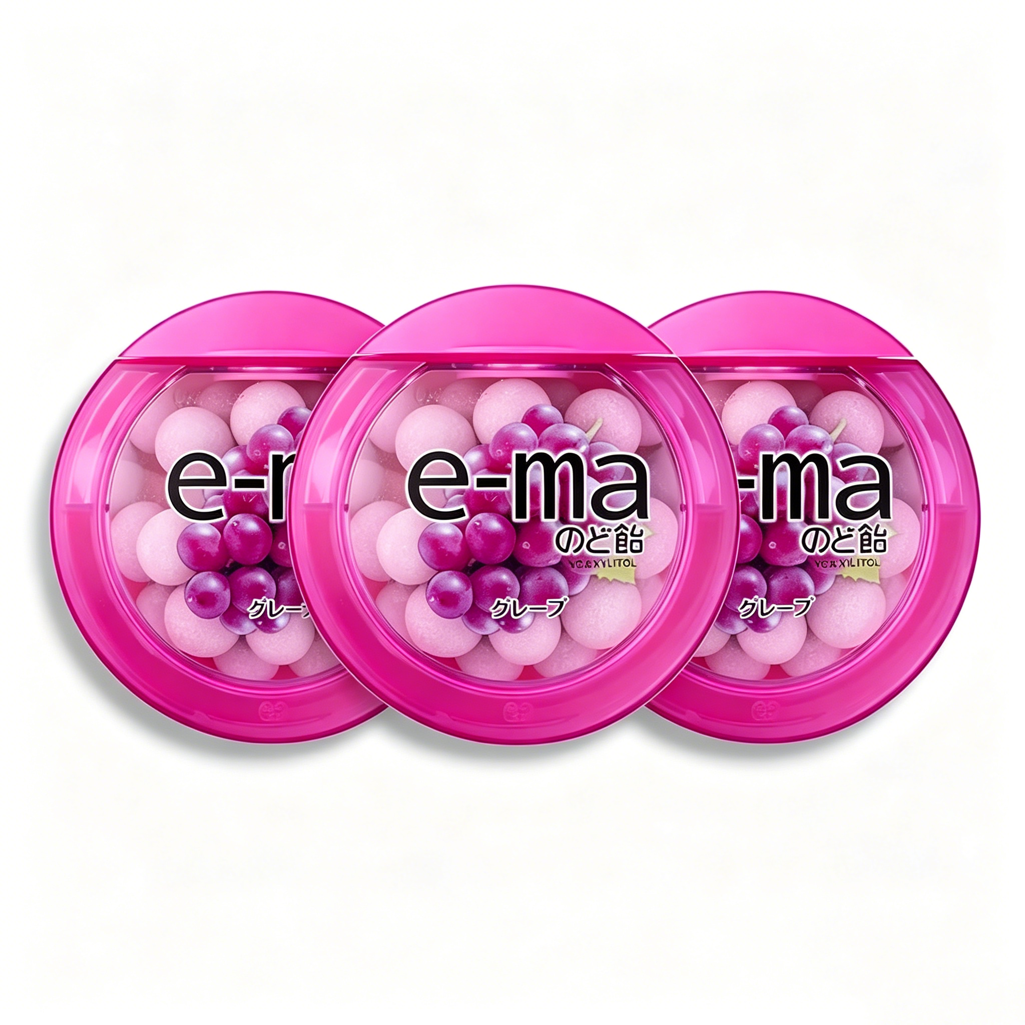 UHA Ema Throat Lozenges Grape Flavor - 33g X 3 packs