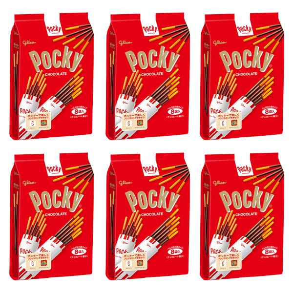 Glico Pocky Chocolate 8 Bags X 6 Boxes