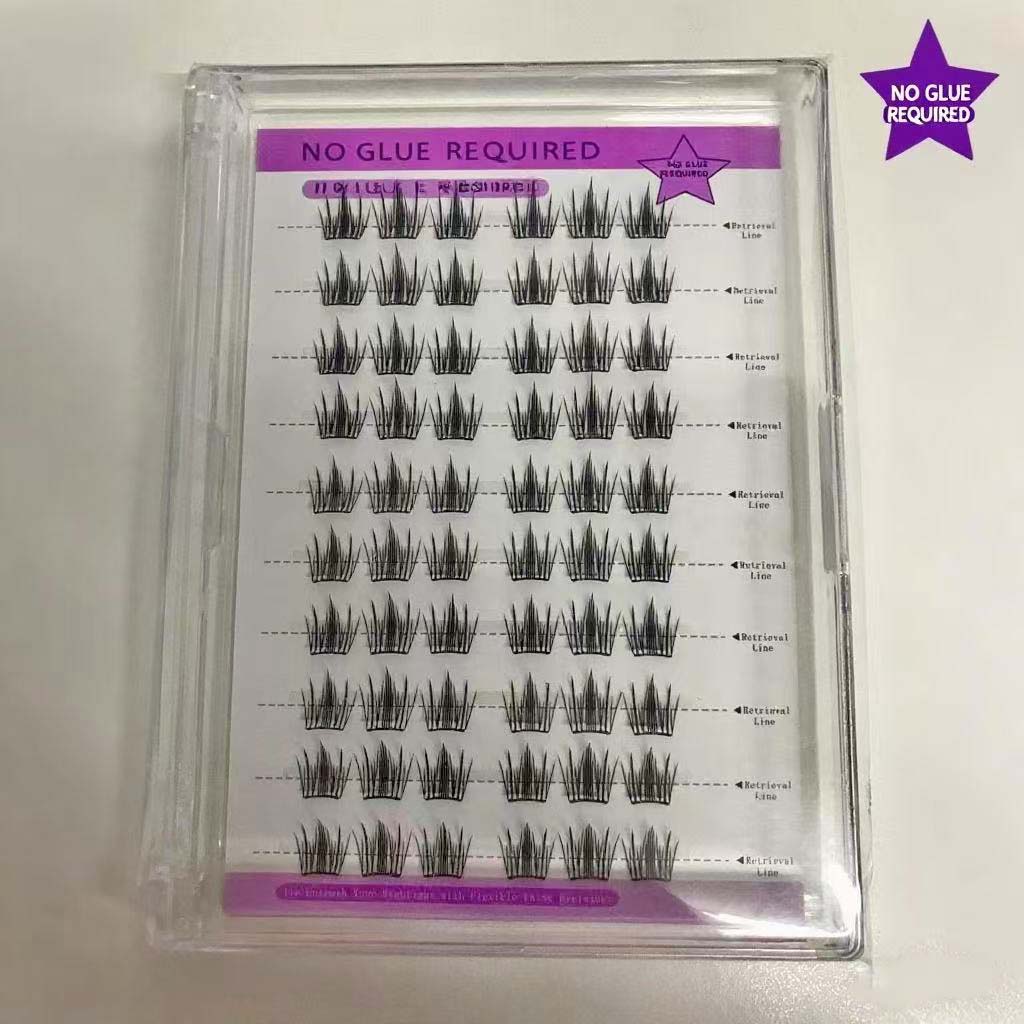 Pre-glued Lashes 60pcs Natural Look Reusable Cluster Lashes,5-1