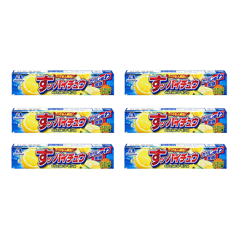 Morinaga Hi-Chew Lemon Flavor Chewy Candy - 12 Pieces x 6 packs