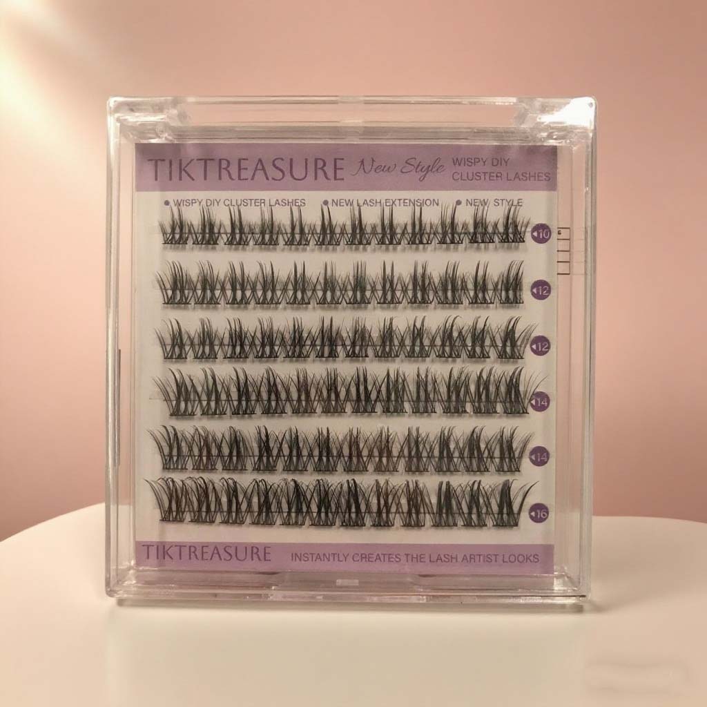 DIY Eyelash  Extension Kit 72Pcs,10-16mm Mix,1-3
