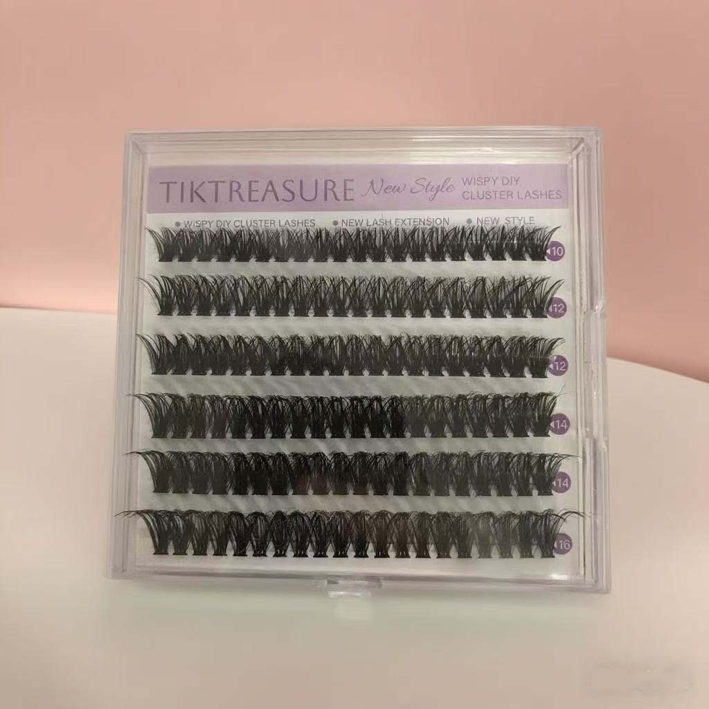 DIY Lash Extension Kit 72Pcs Clusters Eyelash Thick Styles 10-16mm Mix,1-4