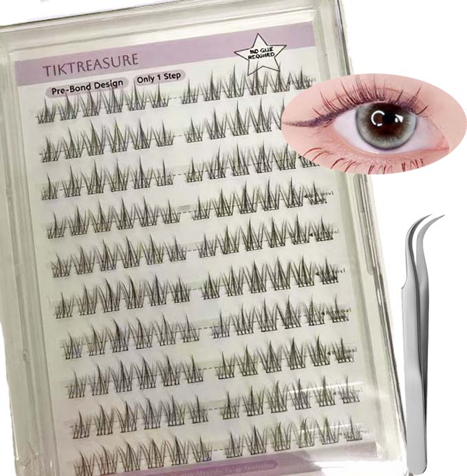 Pre-glued Lashes 120pcs Natural Look Cluster Lashes,5-2