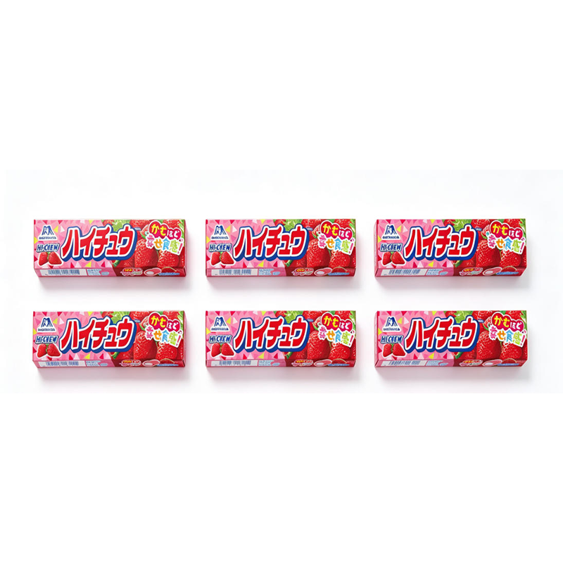 Morinaga Hi-Chew Strawberry Flavoured Soft Candy with Filling - 6 pcs