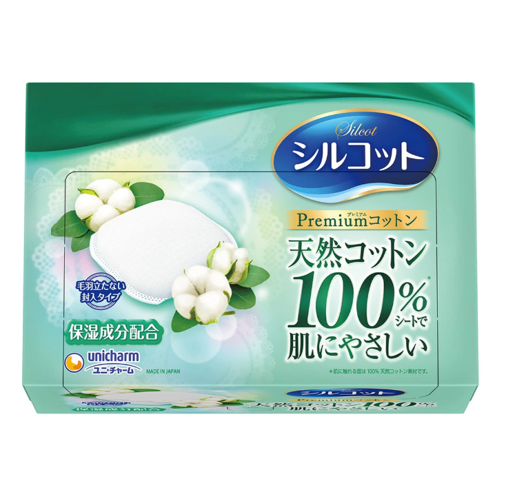 Unicharm Silcot Premium Cotton, 66 sheets(3 boxes)