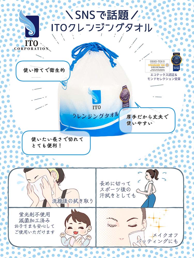 ITO Disposable Facial Towel, 60-Count (2 PACK)