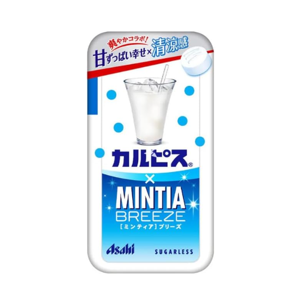 Asahi Mint Candy Sugarless Calpis Calpis x Mintia Breeze 30 Tablets 22g X 4packs