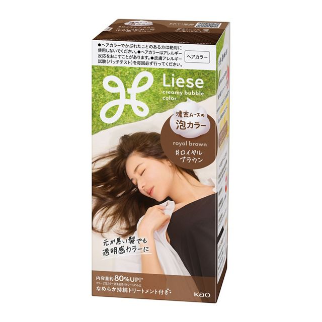 Kao Liese Foam Color For Black Hair 115ml  ROYAL BROWN