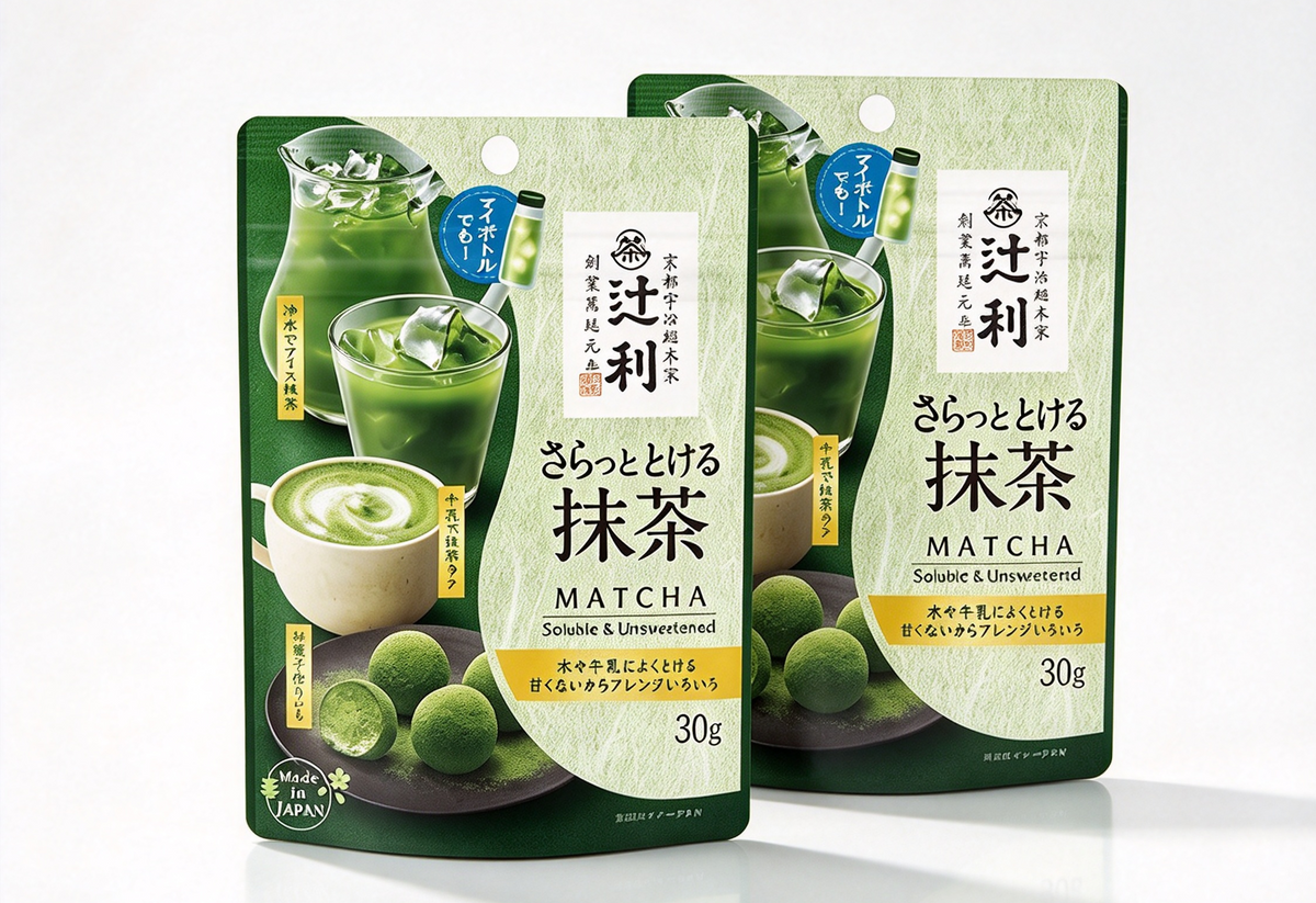 Tsujiri Instant Matcha Powder 30g Smooth Dissolving Japanese Green Tea *2 packs