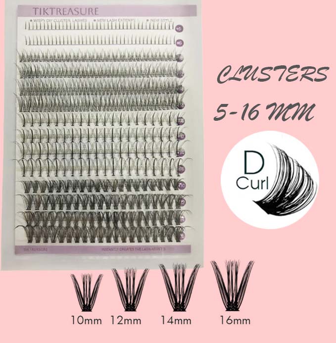 Lash Extension Kit Individual Lashes Kit 5mm-16mm 4 Styles Mix,4-1