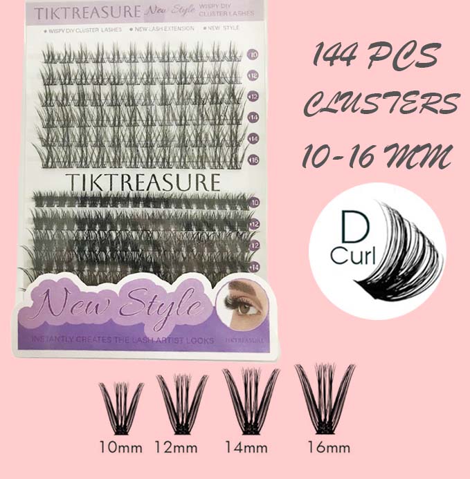 Lash Extension Kit 144PCS Individual Lashes Kit,10-16mm,3-2