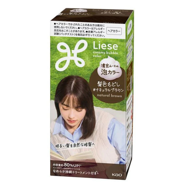 Kao Liese Foam Color For Black Hair 115ml Natural Brown