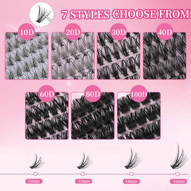 Lash Extension Kit 144PCS Individual Lashes Kit,10-16mm,3-2