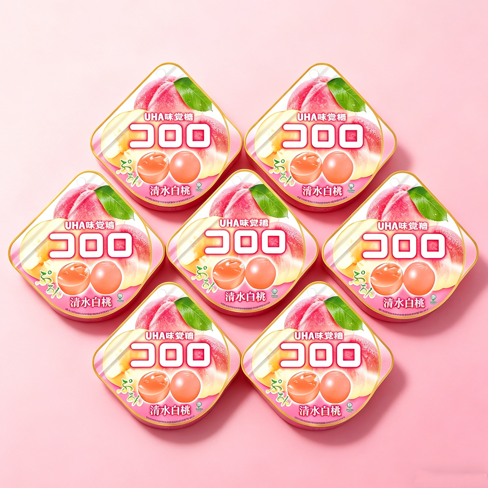 UHA Peach Flavored Gummy Candy - 40g X 6bags