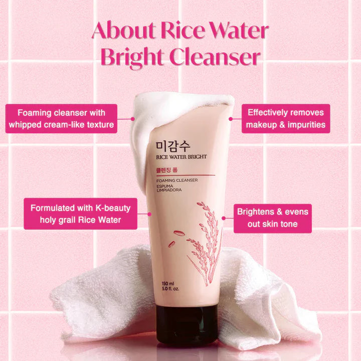 The Face Shop Rice Water Bright Foaming Cleanser - 150ml