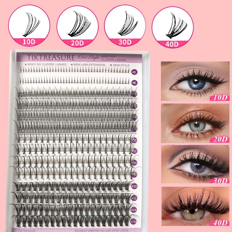 Lash Extension Kit Individual Lashes Kit 5mm-16mm 4 Styles Mix,4-1