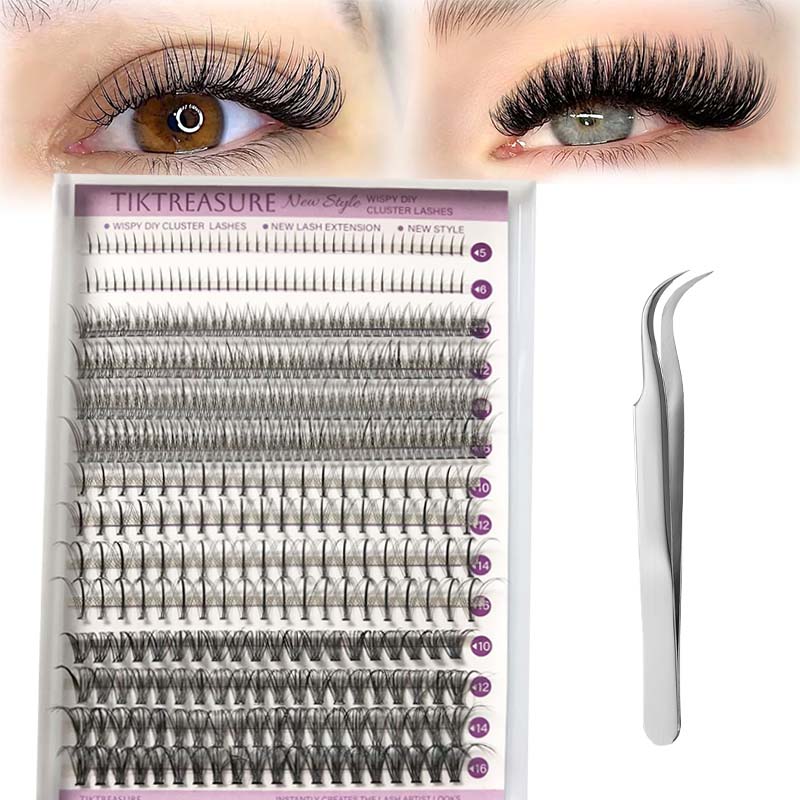 Lash Extension Kit Individual Lashes Kit 5mm-16mm 4 Styles Mix,4-1