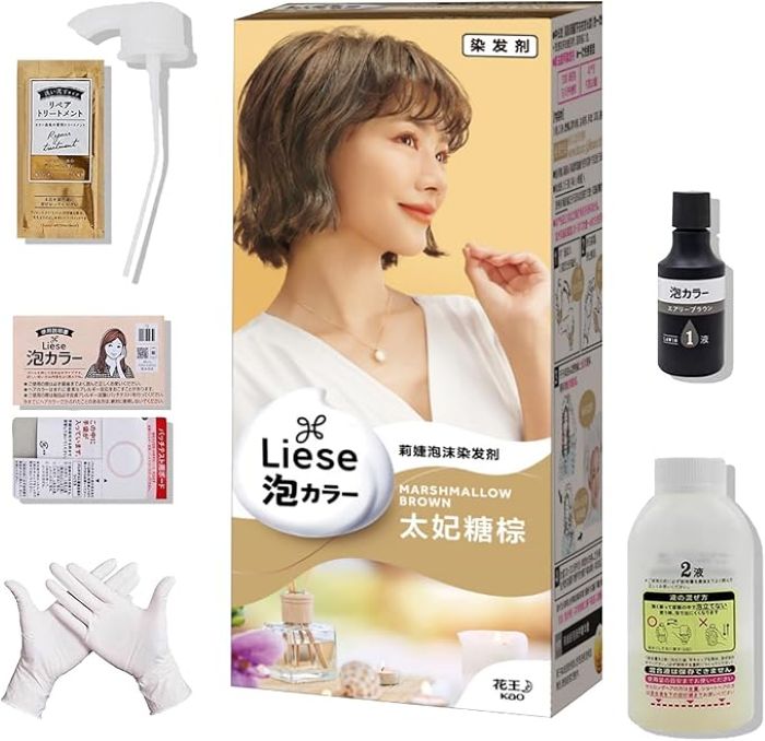 KAO Liese Bubble Hair Color - Marshmallow Brown | Effortless at-Home Hair Dye for a Soft, Stylish Look