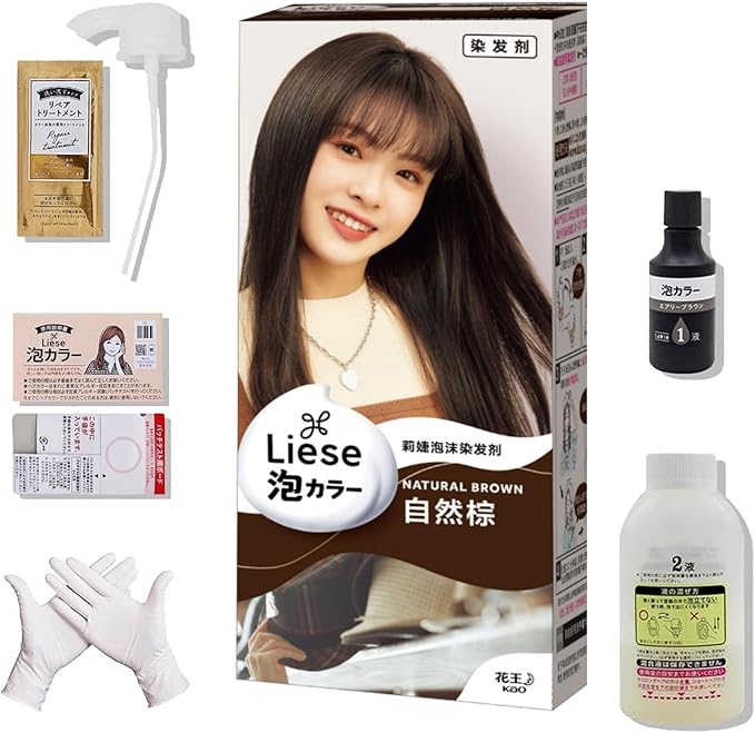 KAO Liese Pretty Bubble Color - Dark Chocolat | Rich, Deep Brown Foam Hair Dye for Luxurious Depth