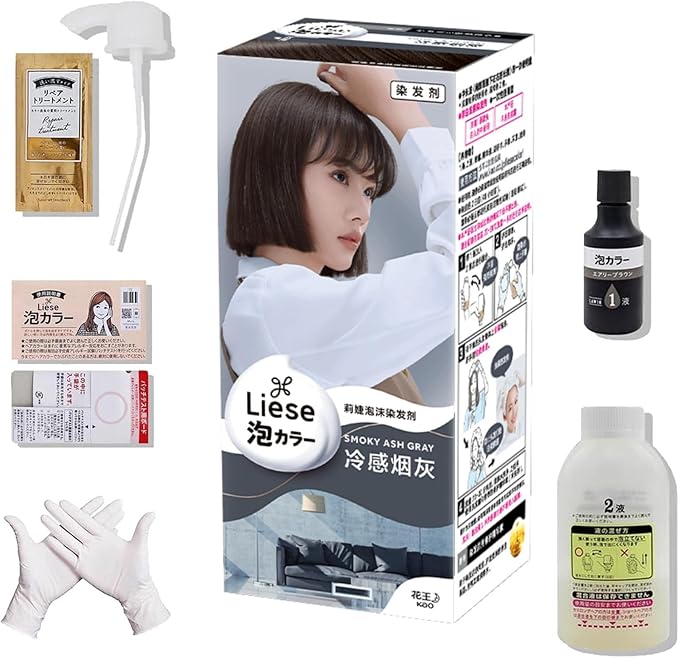 KAO Liese Foam Color - New Smoky Ash Gray | Effortless DIY Dye for a Chic, Ashy Hue