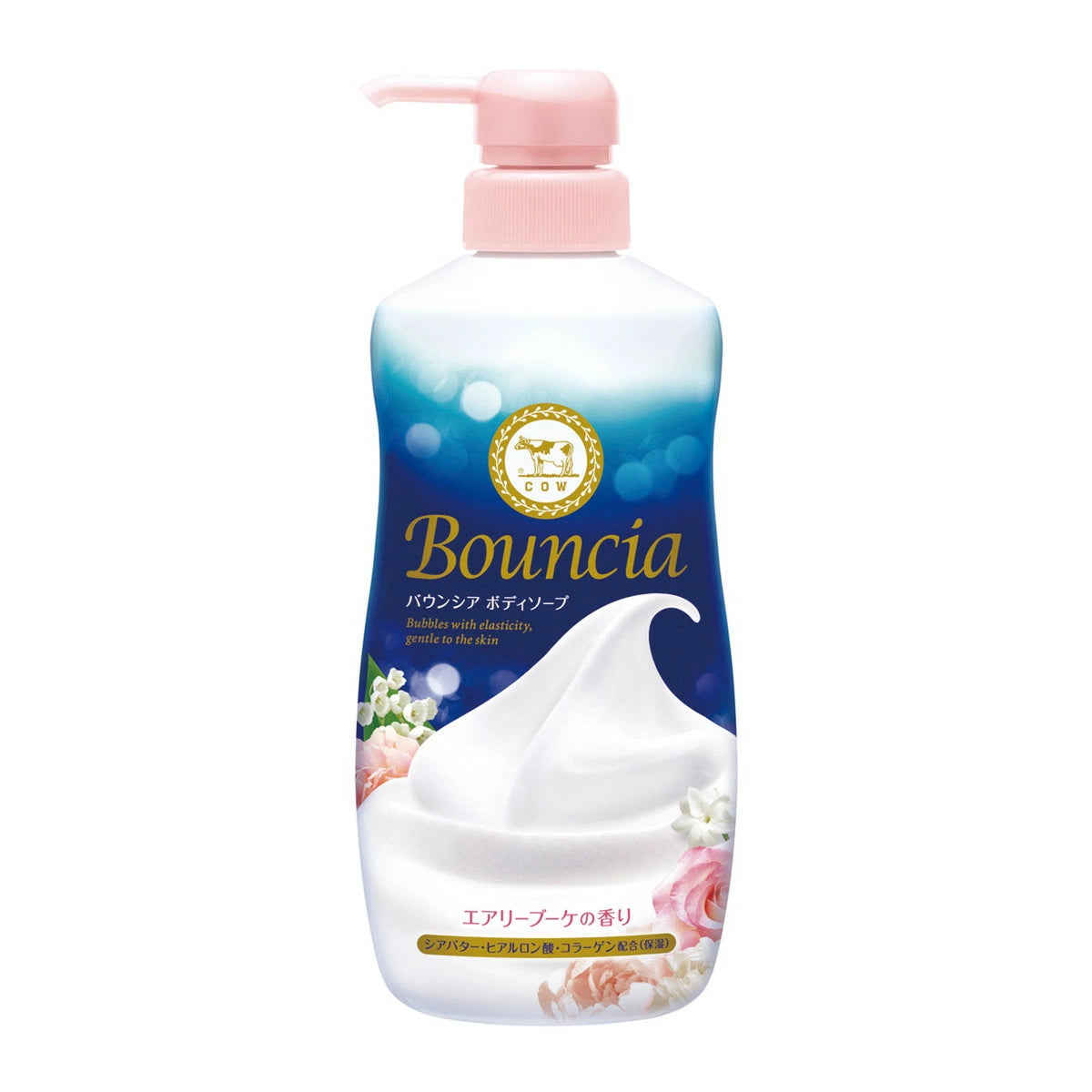 Cow Soap Kyoshinsha Bouncia Body Soap, Airy Bouquet Scent,480ml (2 Pack)