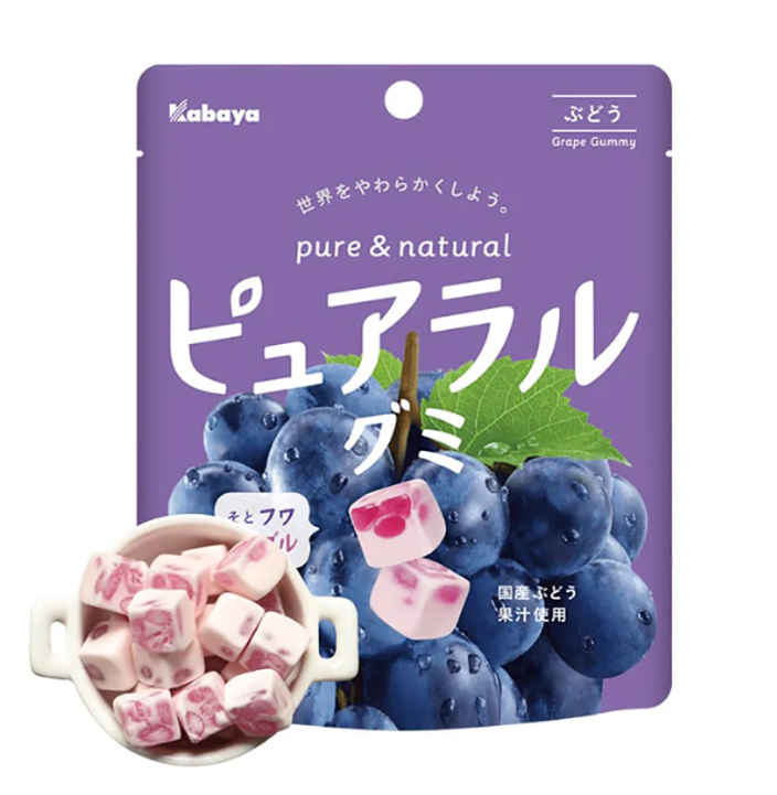 Kabaya Grape Juice Cotton Gummies - 58g*4 bags
