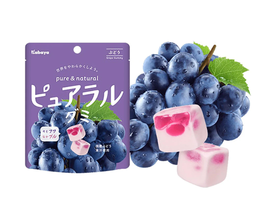 Kabaya Grape Juice Cotton Gummies - 58g*4 bags