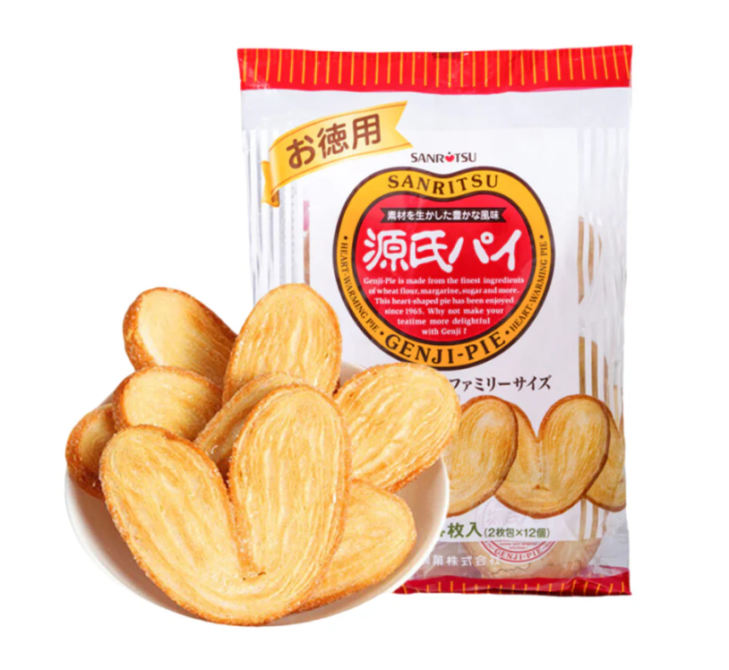 Sanritsu Genji Pie Heart-Shaped Puff Pastry Cookies 22pcs*2bags