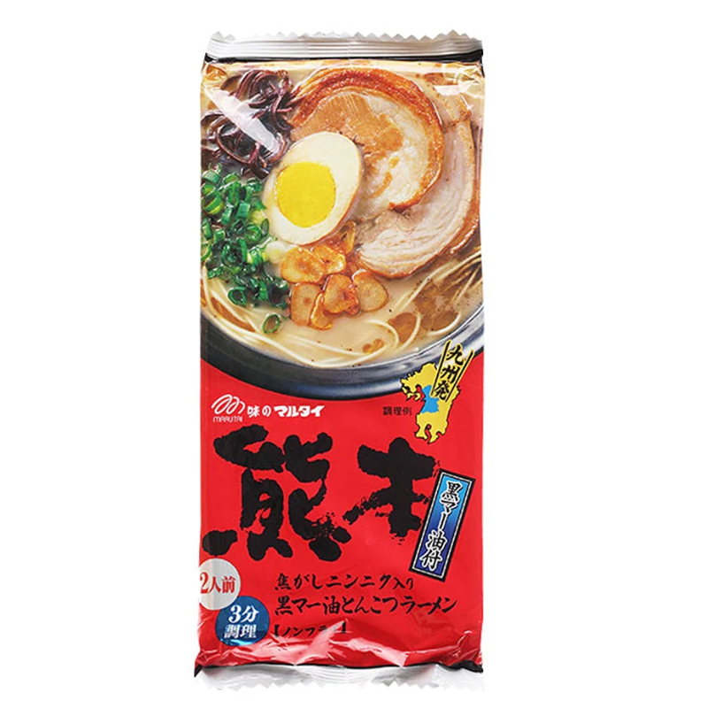 Marutai Hakata Kumamoto Black Sesame Oil Tonkotsu Ramen - 2 Servings, 186g*5bags
