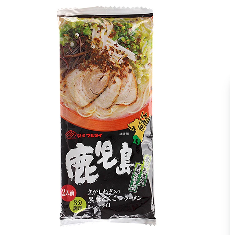Marutai Hakata Kagoshima Black Pork Bone Ramen - 2 Servings, 185g*5 bags