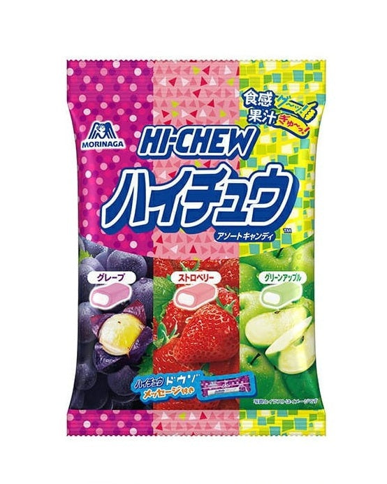 Morinaga Hi-Chew Chewy Candy Grape, Strawberry & Green Apple Flavour - 94gx4 packs