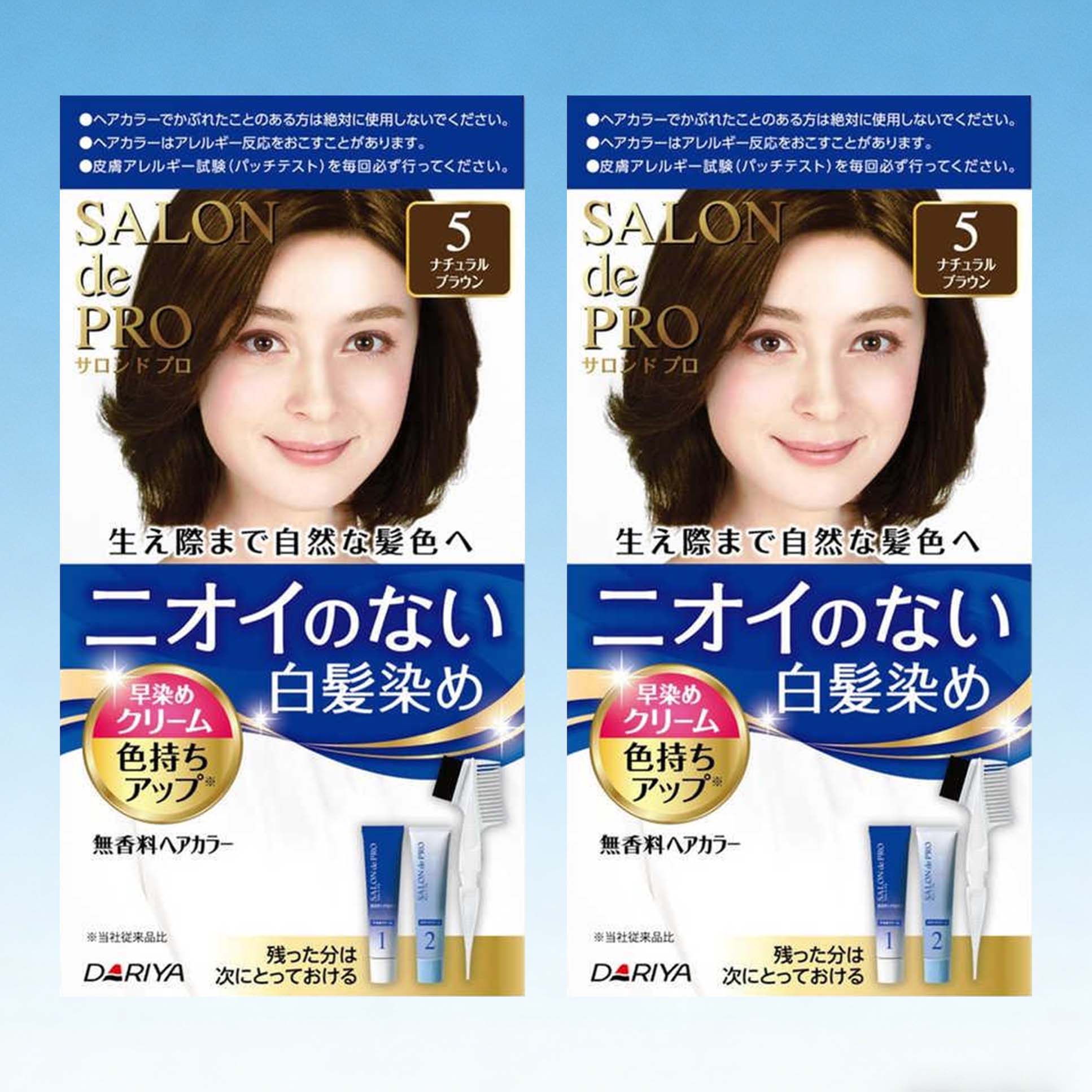 DARIYA  Salon de Pro Fragrance-free hair color Early dyeing cream 5 (2 packs)