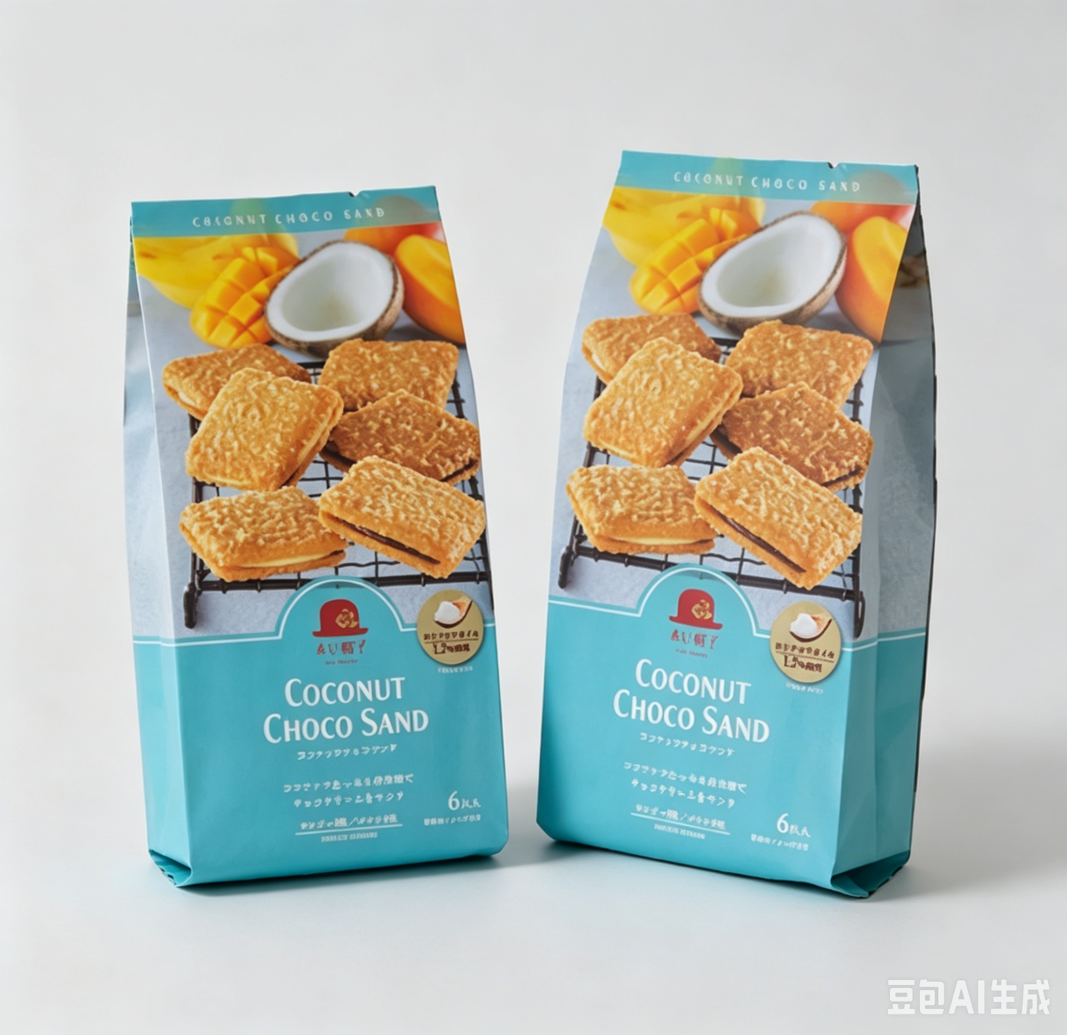 AKAI BOHSHI Coconut Chocolate Sandwich 6 Pieces × 2 bags