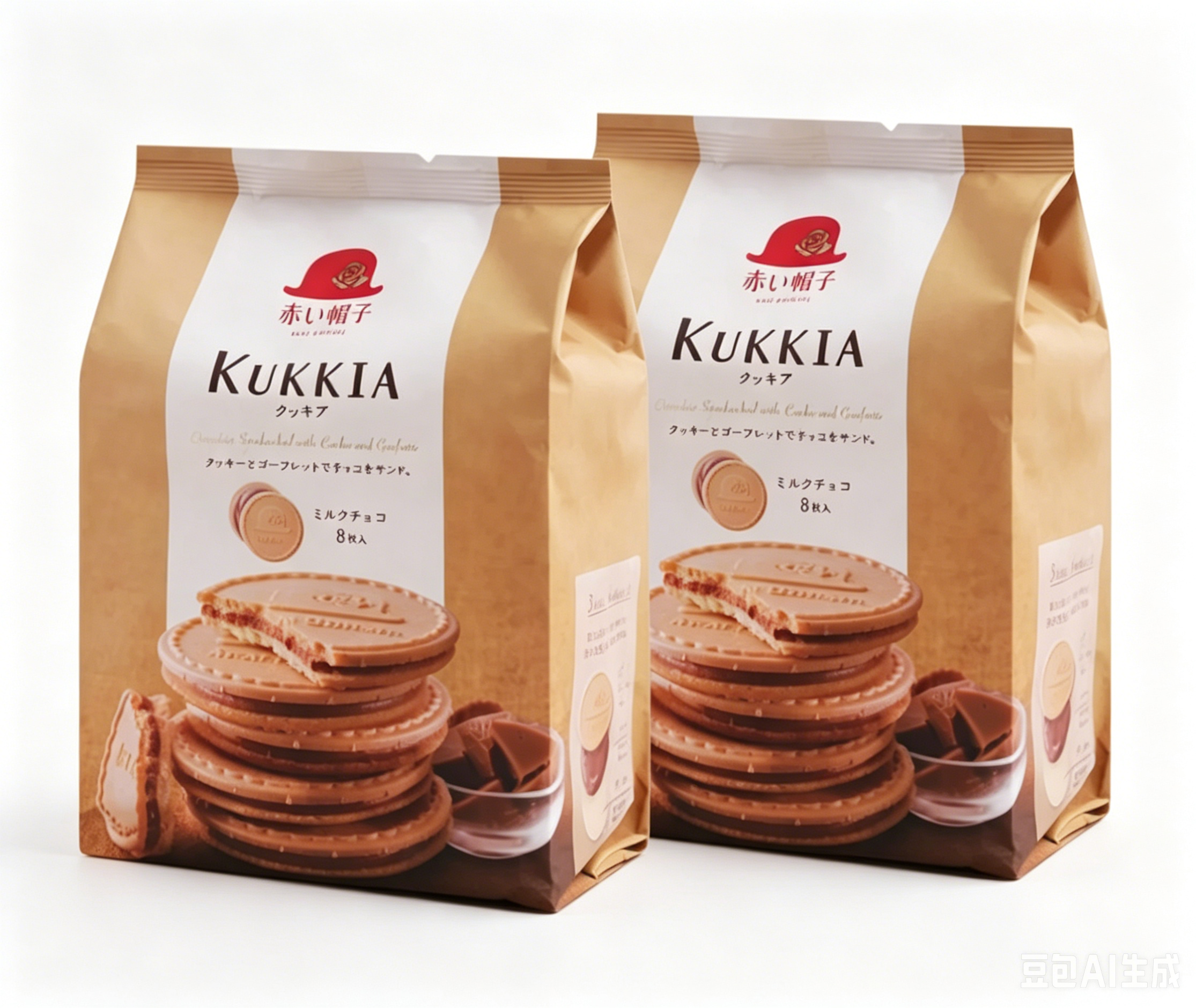 Akai Bohshi Kukkia Milk Chocolate Biscuits – 8 Pieces*2bags