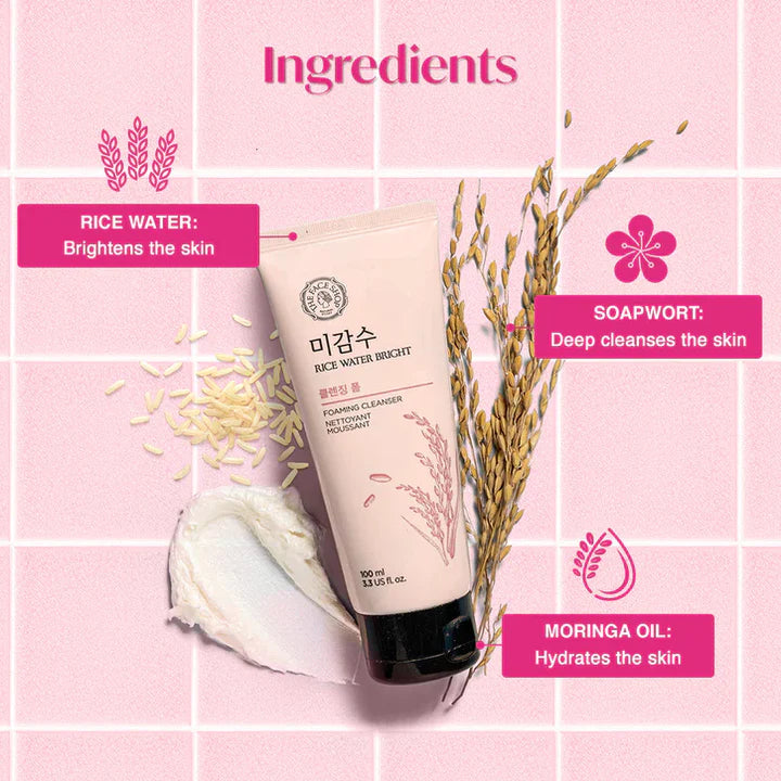 The Face Shop Rice Water Bright Foaming Cleanser - 150ml