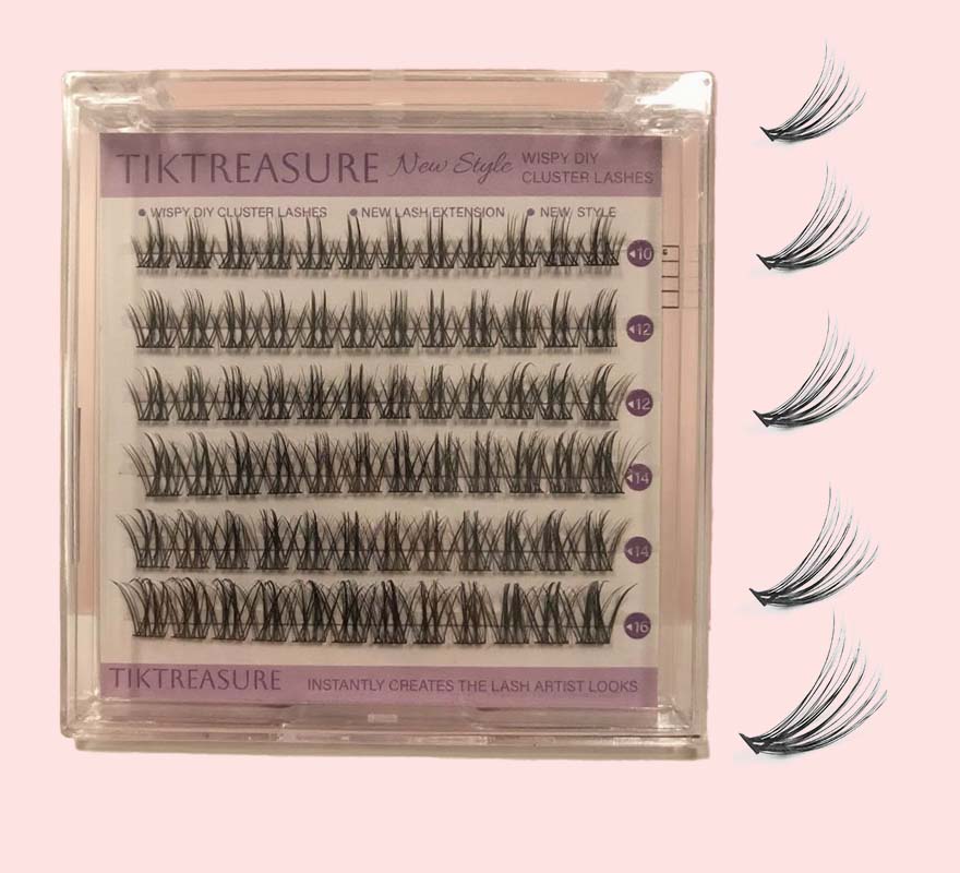 DIY Eyelash  Extension Kit 72Pcs,10-16mm Mix,1-3