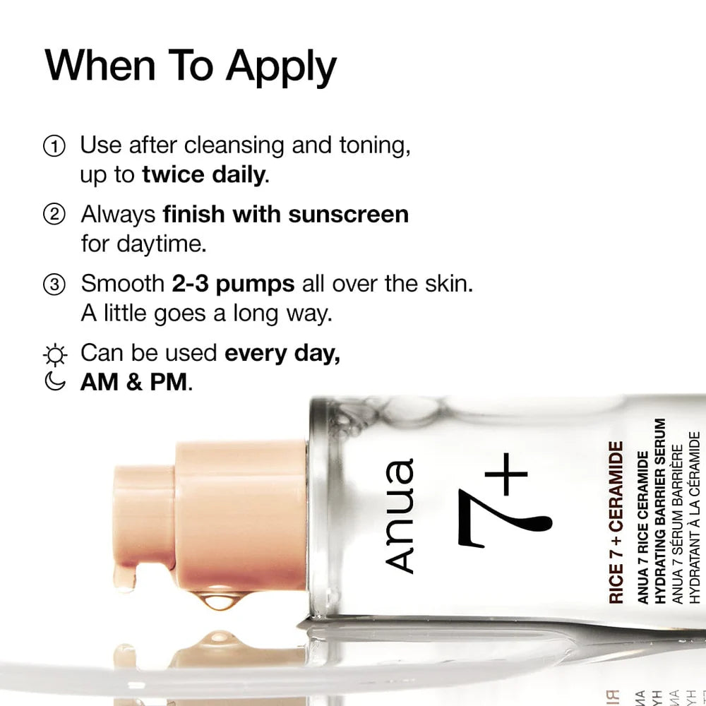 ANUA Rice Ceramide 7 Hydrating Barrier Serum,50ml