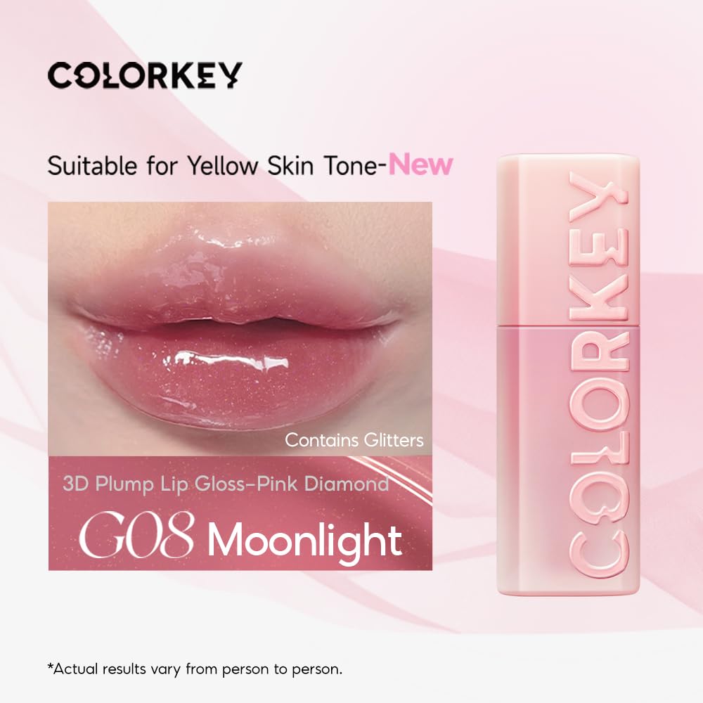 COLORKEY Lip Pluming Oil, Pink Diamond Edition G08 Moonlight, 3ml