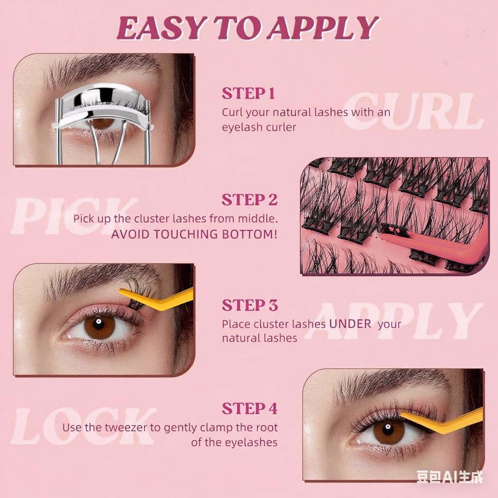 Pre-glued Lashes 120pcs Natural Look Cluster Lashes,5-2
