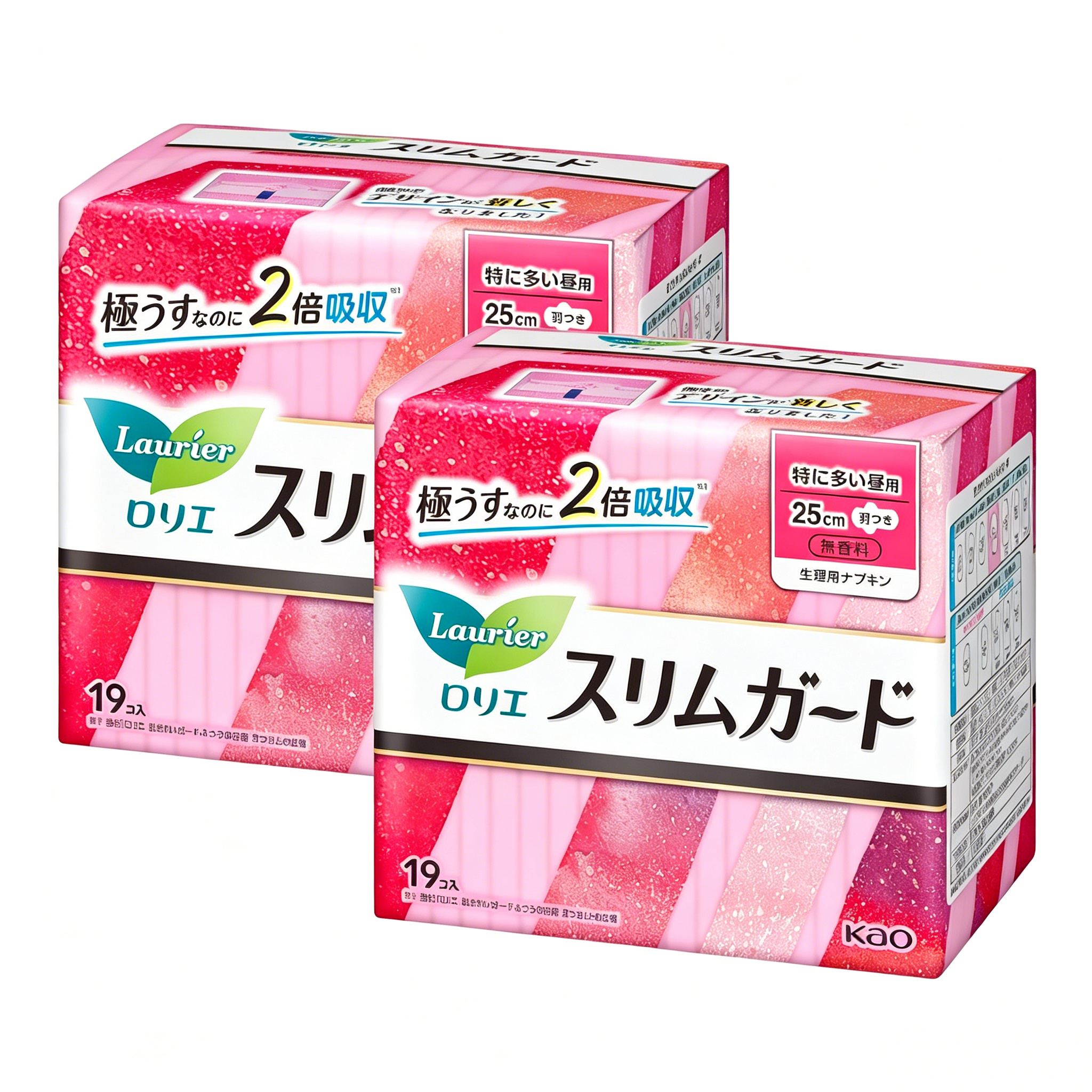Kao Laurier Speed+ SlimGuard Long Hours Day Use - 19 pads*2 packs