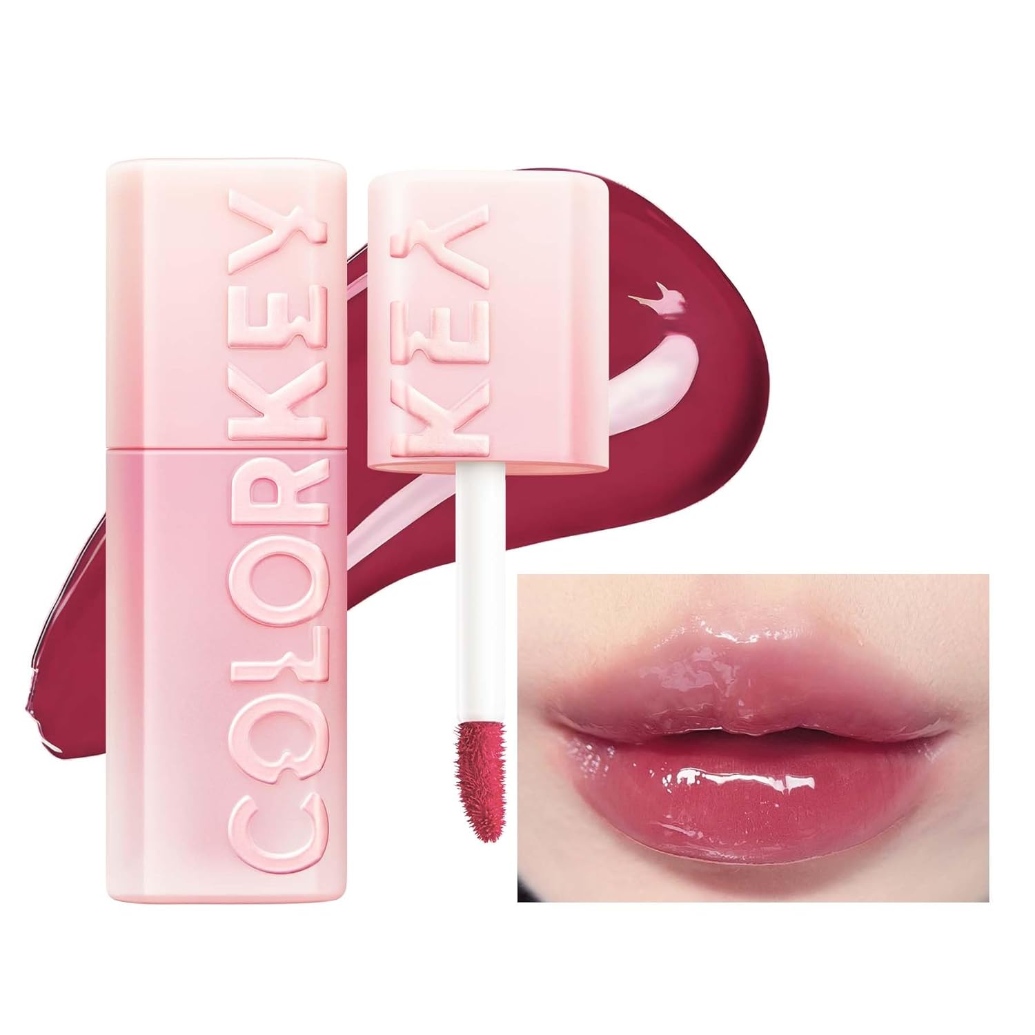 COLORKEY Lip Pluming Oil, Pink Diamond Edition G06 Bayberry Red, 3ml