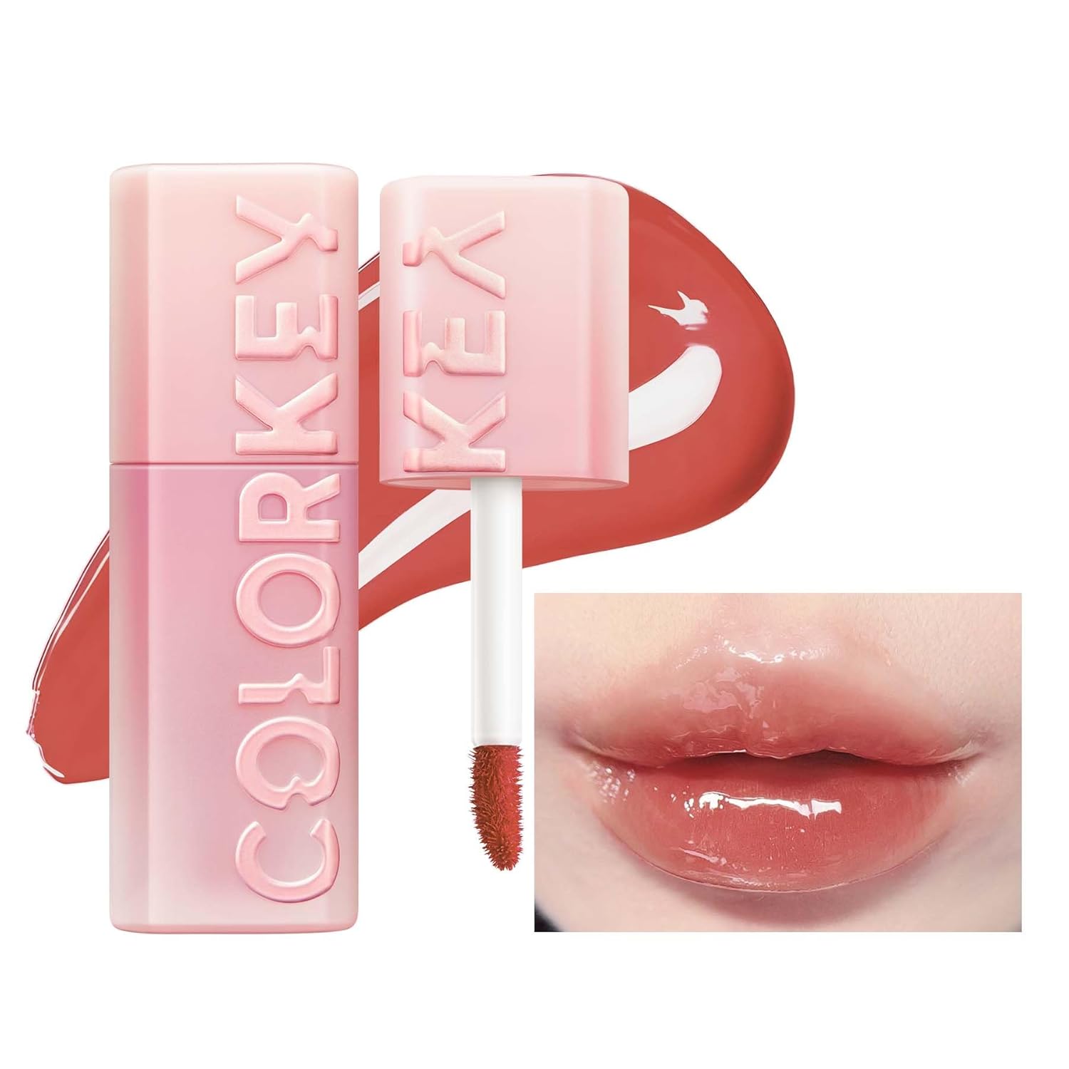 COLORKEY Lip Pluming Oil, Pink Diamond Edition G07 Peach Pink, 3ml