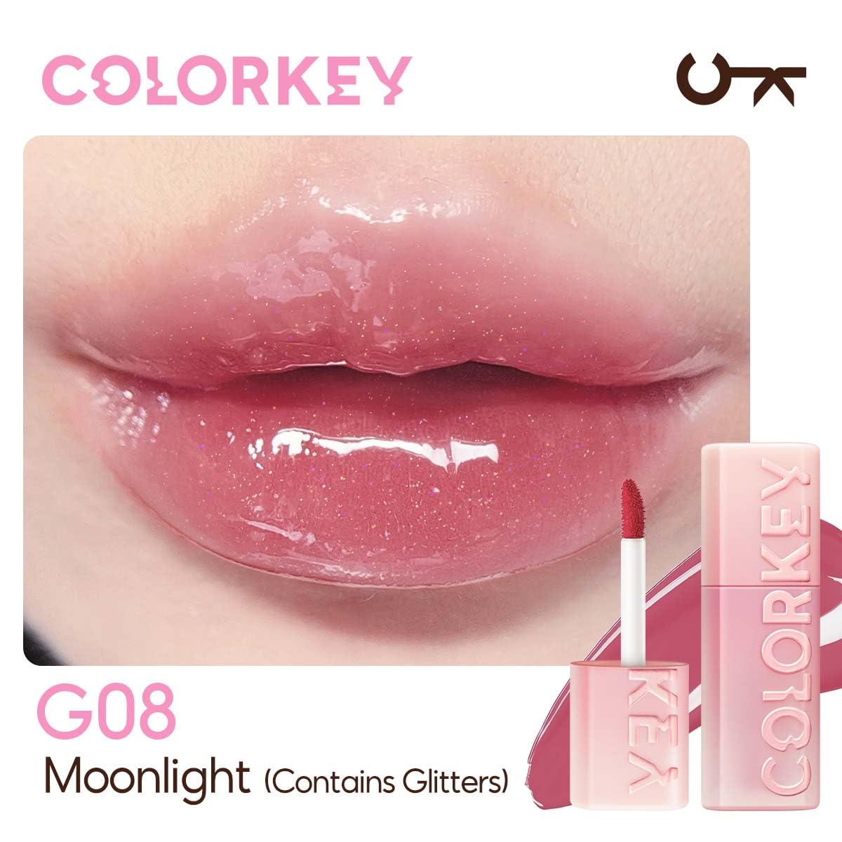 COLORKEY Lip Pluming Oil, Pink Diamond Edition G08 Moonlight, 3ml