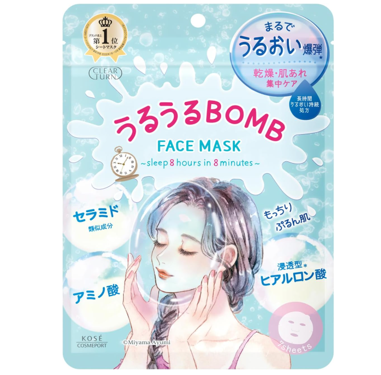 KOSE Clear Turn Moisturizing BOMB Mask 7 pieces