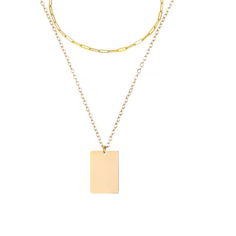 Glownim Layered Chain Choker Necklace for Women Minimalist Stainless Steel,Swim-Friendly, Tarnish Resistant