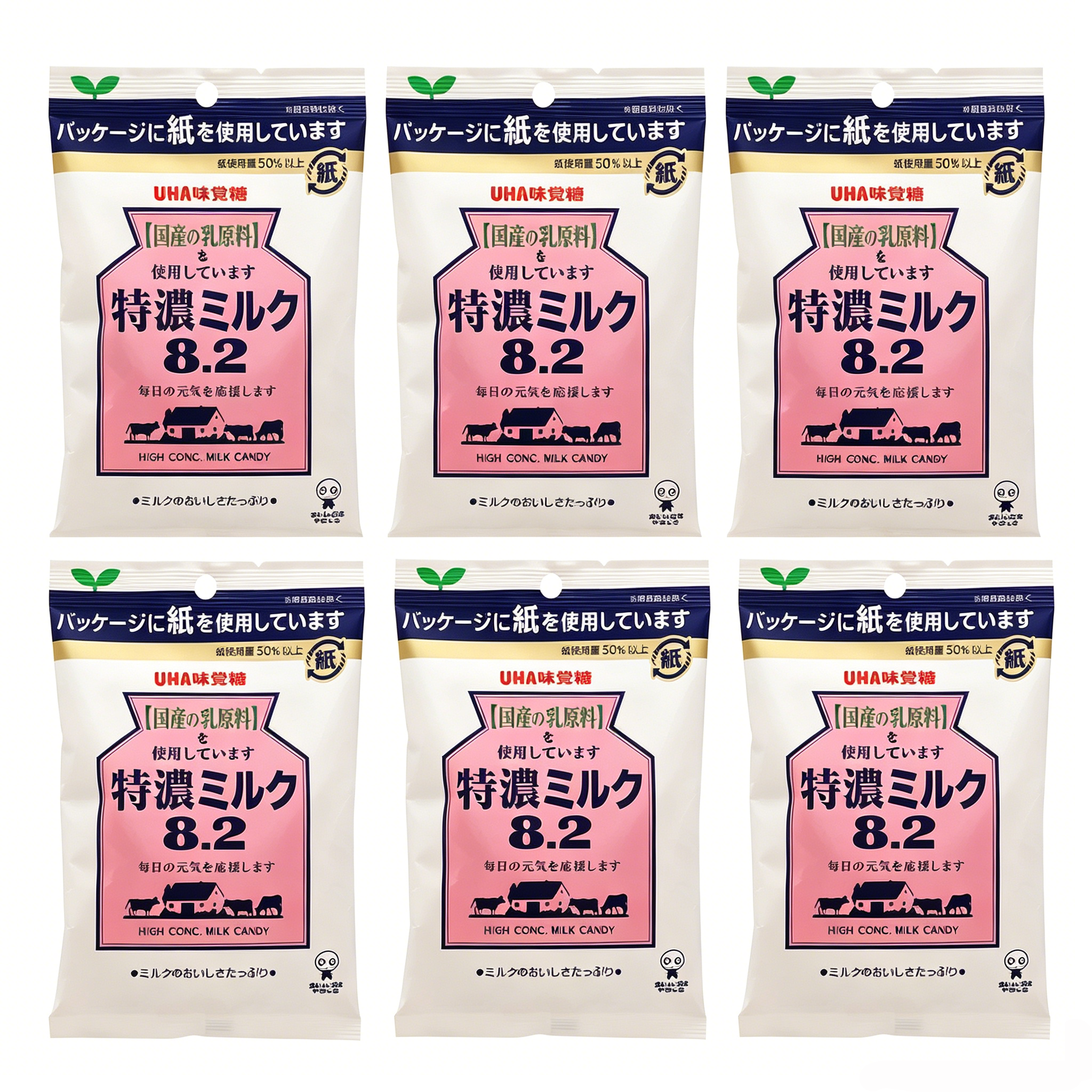 UHA High Concentration Milk Candy - 90g *6 packs