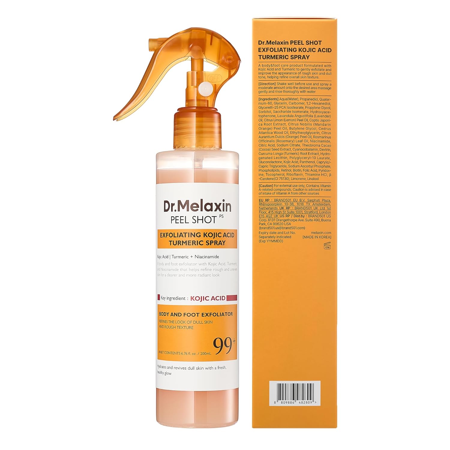 Dr.Melaxin PEEL SHOT EXFOLIATING KOJIC ACID TURMERIC SPARY 200ml
