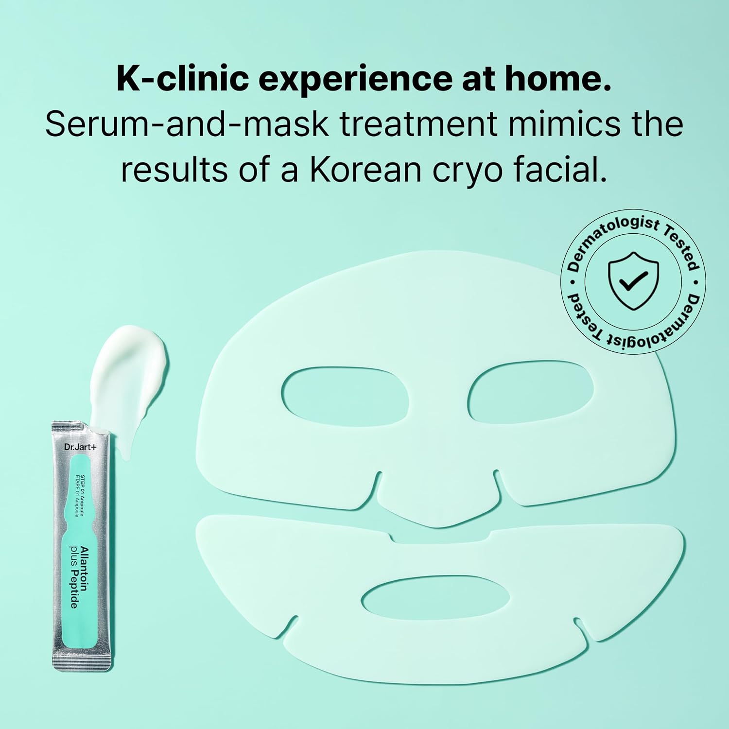 Dr.Jart+ Cryo Rubber Soothing Mask, 4 g Ampoule + 40 g Rubber Mask,1 Sheet|Korean Face Mask