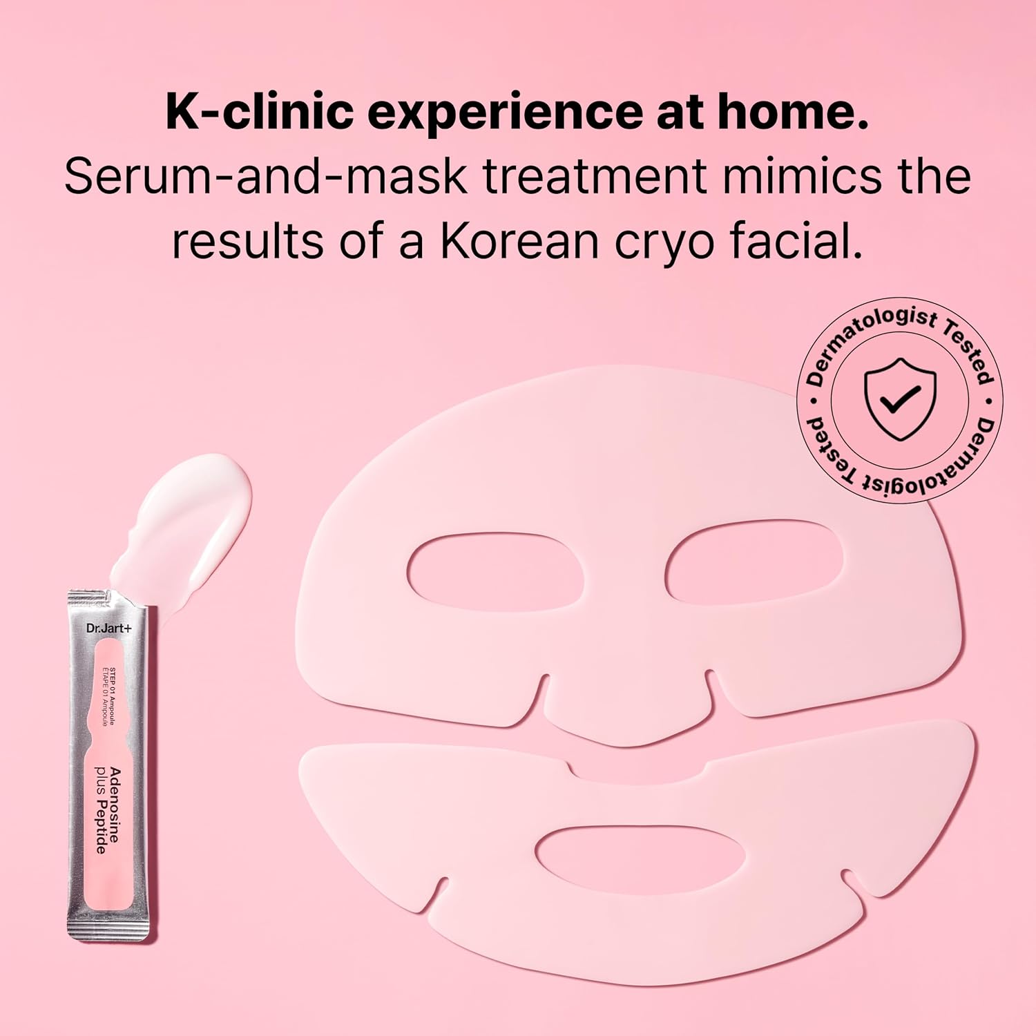 Dr.Jart+ Cryo Rubber With Firming Collagen Mask, 4 g Ampoule + 40 g Rubber Mask,1 Sheet|Korean Face Mask